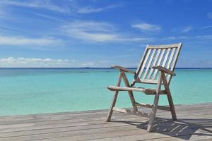 Blick auf den tropischen Strand foto