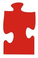 ein rotes flaches Puzzleteil foto