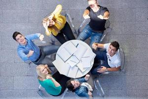 gruppe von studenten draufsicht foto