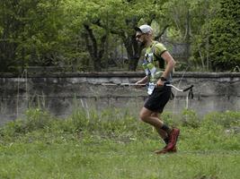 cantalupo ligure, italien - 15. mai 2021 - steintür porte di pietra versuchslaufmarathon foto