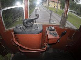 alte New Yorker Straßenbahn roter Wagen 1939 foto