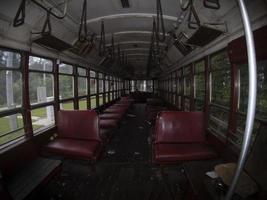 alte New Yorker Straßenbahn roter Wagen 1939 foto