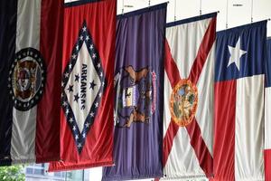 Konföderation viele Staaten Flaggen der Vereinigten Staaten von Amerika foto