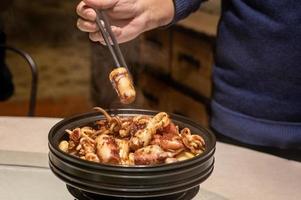 Meeresfrüchte chinesisches Essen aus Tintenfisch foto