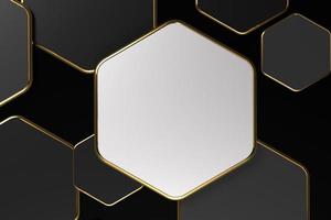 3d wallpaper hexagon gold modern color network tech inovative foto