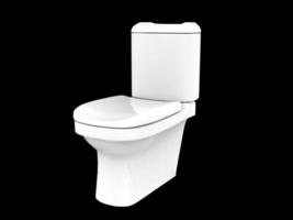 isoliert sitz toilette schrank wc badezimmer wc porzellan 3d illustration foto