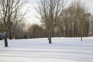 Landschaft bei frostigem Wetter foto