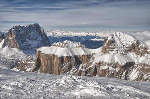 Pordoi-Gebirge im Winter foto