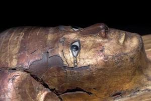 Sarkophag der ägyptischen Königin Detail hautnah foto