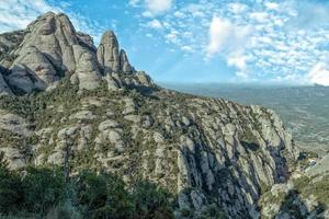 Kloster Montserrat Landschaftsansicht Panorama foto