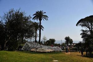 genua, italien - 27. april 2017 - euroflora kehrt nach genua im einzigartigen szenario der nervi parks zurück foto