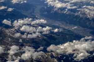 Innsbrucker Tal Luftpanorama aus dem Flugzeug foto