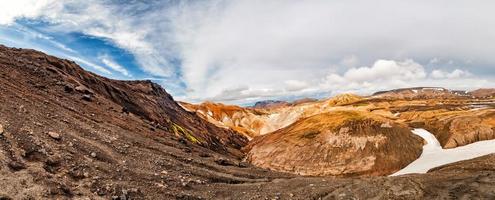 island landmannalaugar trek wilde landschaft foto