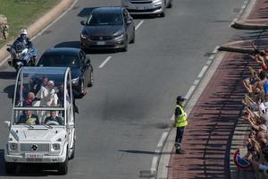 Genua, Italien - 27. Mai 2017 - Papst Franziskus besucht Genua foto