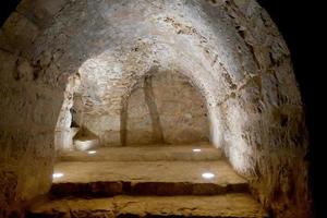 Innenraum in der mittelalterlichen Burg Ajlun, Jordanien foto