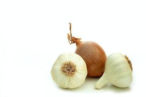 Knoblauch und Zwiebel foto