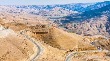 King's Road in den Bergen in der Nähe von Al Mujib Dam, Jordanien foto
