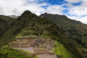 Inka-Ruinen in Pisac, Peru foto