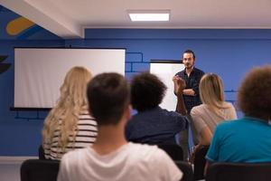 sprecherseminar geschäftstreffenkonzept foto