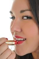 Lippenstift-Make-up-Ansicht foto