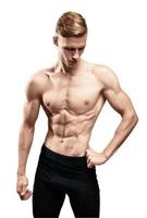 Mann mit muskulösem Oberkörper foto