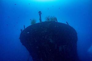 Schiffswrack auf den Malediven foto