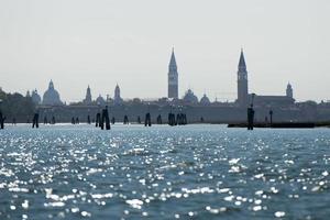 Blick auf Venedig von der Laguna foto