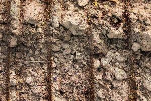 detaillierte Nahaufnahme auf trockenen landwirtschaftlichen Flächen und Hektar in hoher Auflösung foto