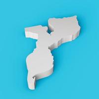Mosambik 3D-Karte Geographie Kartographie und Topologie Karte 3D-Darstellung foto