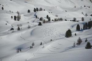 Dolomiten riesige Panoramablick im Winter foto