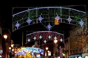 Weihnachtsstraßendekoration in England foto