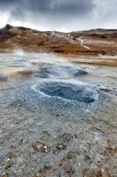 Heiße Quellen des Myvatn-Sees in Island foto