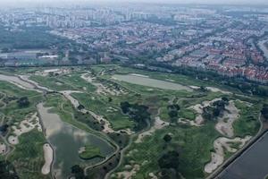 Blick auf den Golfplatz von Singapur foto