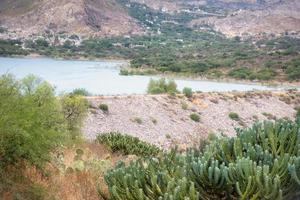 Damm mit sehr wenig Wasser in Victoria Guanajuato foto