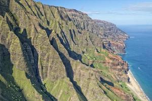 Kauai Napali Coast Luftaufnahme vom Hubschrauber foto