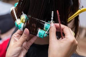 Frau im Salon foto