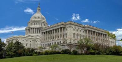 Washington US Capitol auf hellem Himmelshintergrund foto