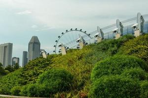 Blick auf die Skyline der Stadt Singapur foto