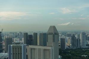 Blick auf die Skyline der Stadt Singapur foto