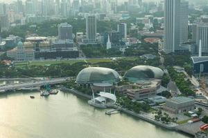 Blick auf die Skyline der Stadt Singapur foto