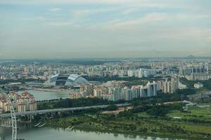 Blick auf die Skyline der Stadt Singapur foto