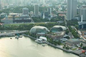 Blick auf die Skyline der Stadt Singapur foto