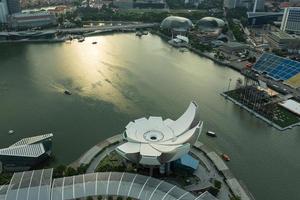 Blick auf die Skyline der Stadt Singapur foto