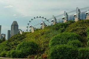 Blick auf die Skyline der Stadt Singapur foto