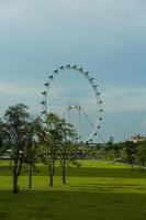 Blick auf die Skyline der Stadt Singapur foto