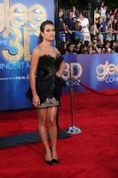 los angeles, 6. aug - lea michele kommt am 6. august 2011 im glee the 3d-konzertfilm im regency village theatre in westwood, ca foto