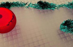 3D-Rendering festliche Weihnachtsgrußkarte foto