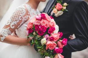 schönes Foto Nahaufnahme Hochzeit Blumenstrauß