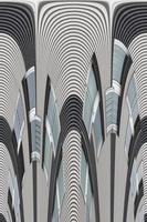 abstrakte Fassadenlinien und Glasreflexion auf modernem Gebäude. foto