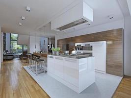 Küche-Esszimmer im modernen Stil